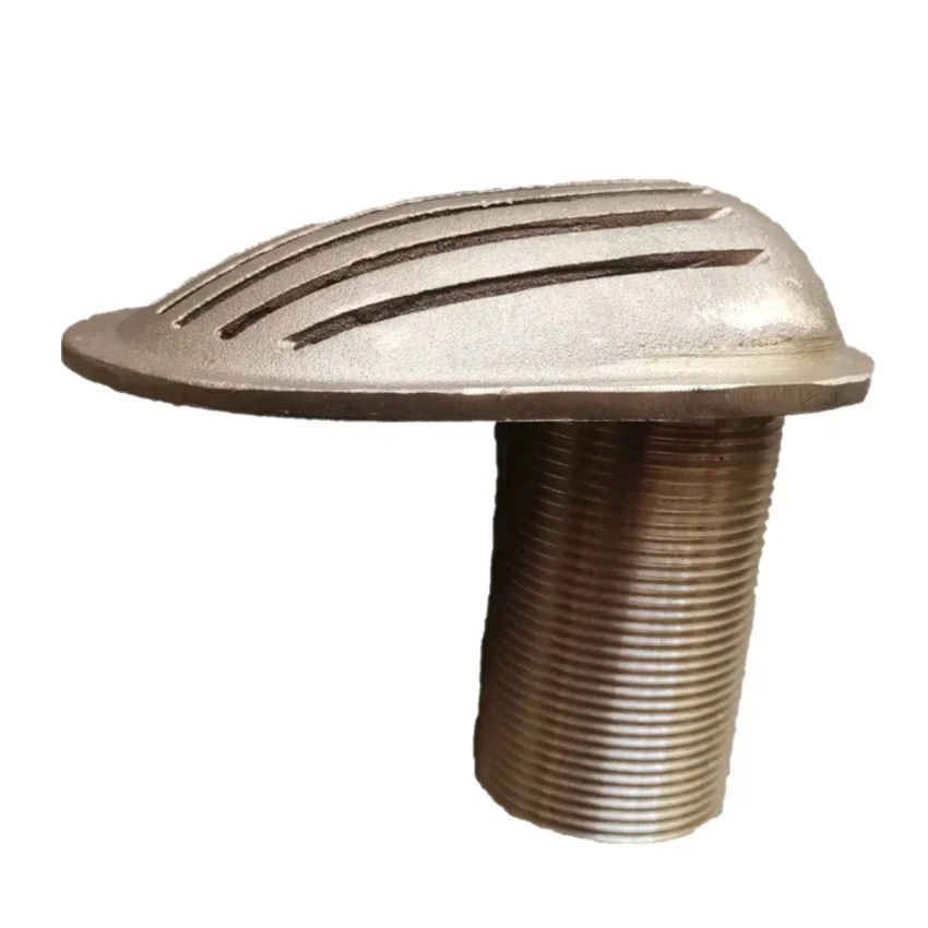 Threaded Marine Thru Hull Fitting Pump Hose Intake Water Filter Scoop Durable Rust Proof for Boat Accessories Replacement