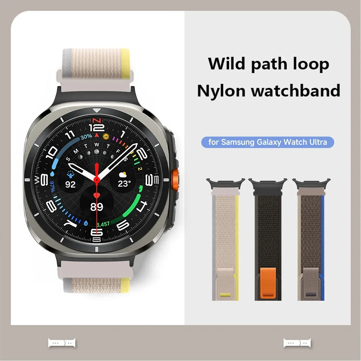 Sport-Nylon-Schlaufenarmband für Samsung Galaxy Watch 8 40 mm 44 mm 8Classic 46 mm Armband-Armband für Galaxy Watch 7 Ultra 47 mm Band