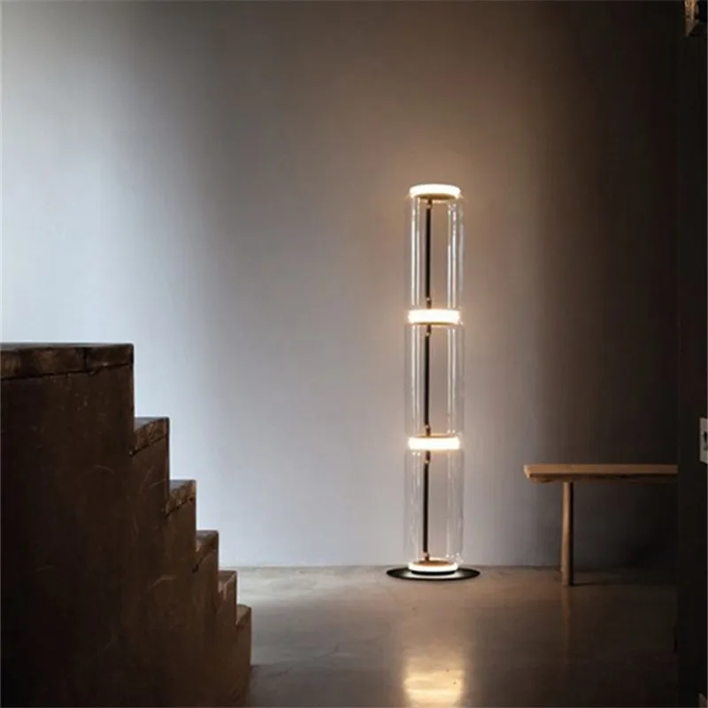 Noctambule Floor Lamp Italy clear glass lamp Bright Stand Lighting design lamp replica Decor living room exhibition corner light