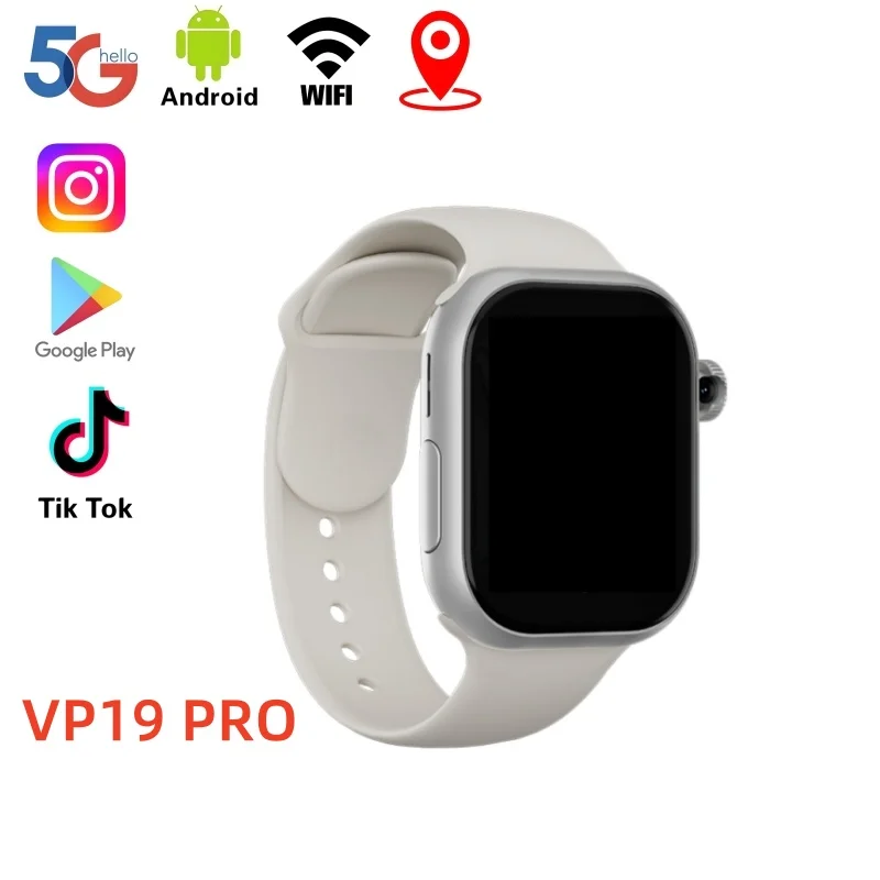 

VP19 PRO Смарт-часы 5G Smartwatch TOUCH ID 2,06 дюйма Amoled Вращающаяся камера GPS WIFI NFC Магазин Google Play Android 10.0 OS