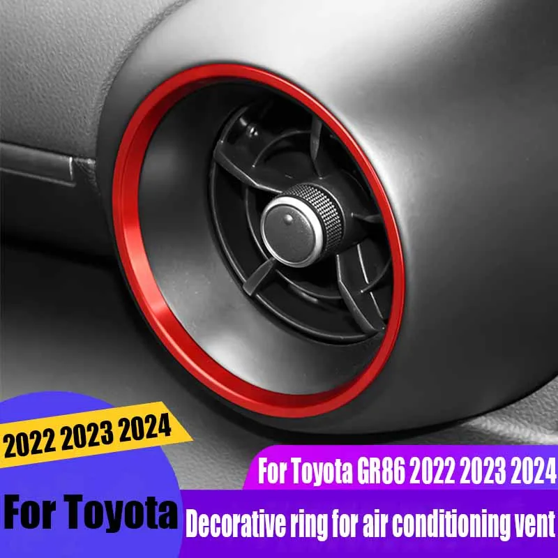 

Modified air conditioning vent decorative ring automotive interior decoration accessories For Toyota GR86 2022 2023 2024