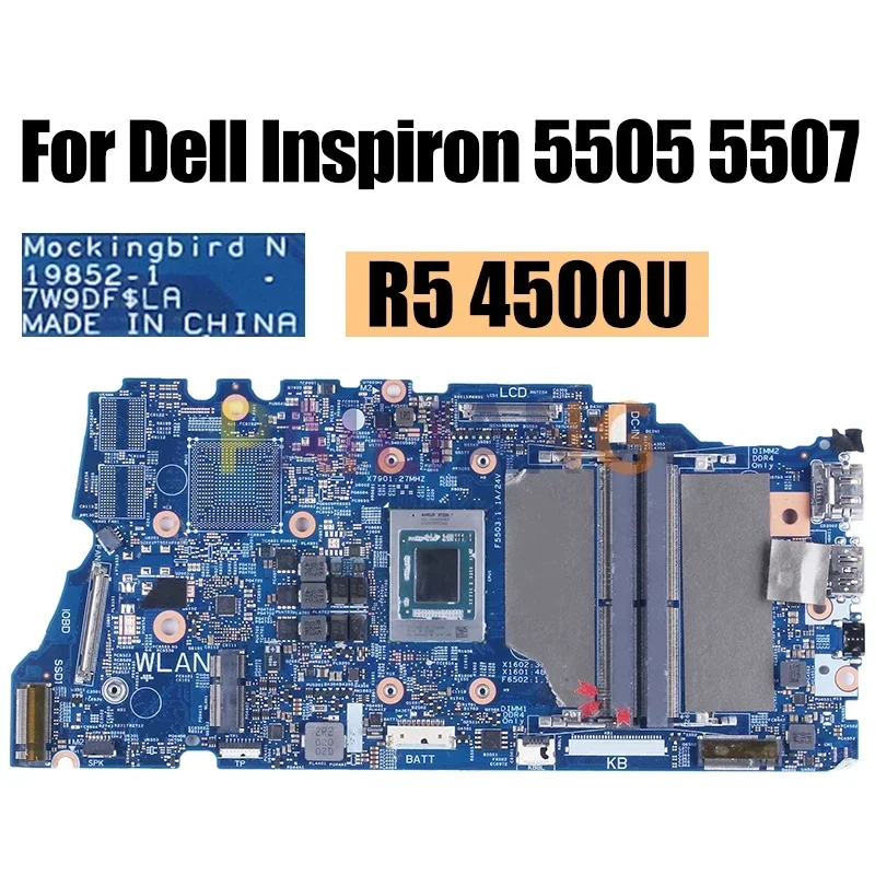 For Dell Inspiron 5505 5507 Notebook Mainboard Laptop 19852-1