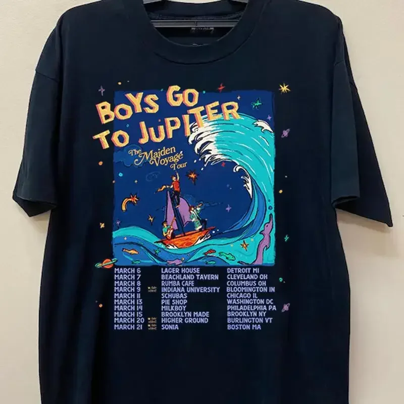 Latest Boys Go To Jupiter Tour Dates Black Cotton T Shirt Full Size S 5Xl