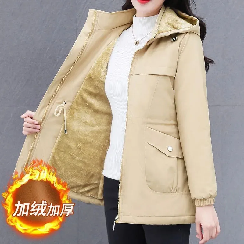 Hooded Overcoat Parka Down Cotton-Padded Women Jacket New Style 2023 Winter Explosions Fashion Warm Cotton Coat Women Clothing