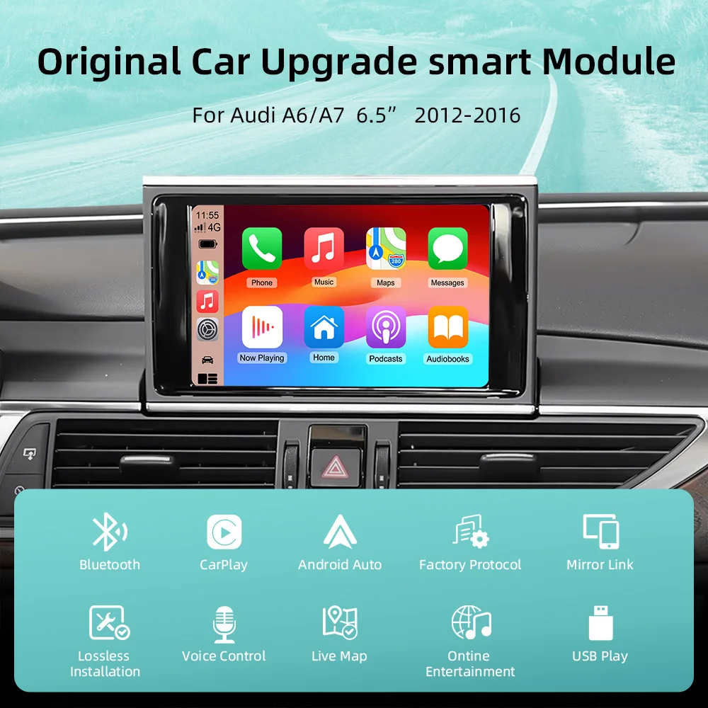 ANYFAR Wireless CarPlay Module For Audi A6 A7 2012-2016 6.5