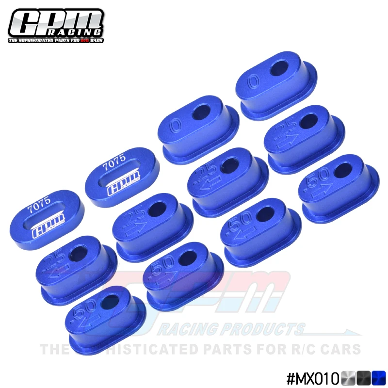 GPM Aluminum 7075 Chain Tension Adjuster Set For LOSI 1/4 Promoto-MX Motorcycle