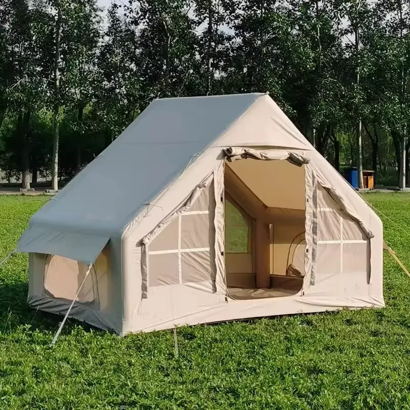 6.3 Square Waterproof Portable Inflatable Camping Tent with Quick Setup and UV-Resistant Fabric