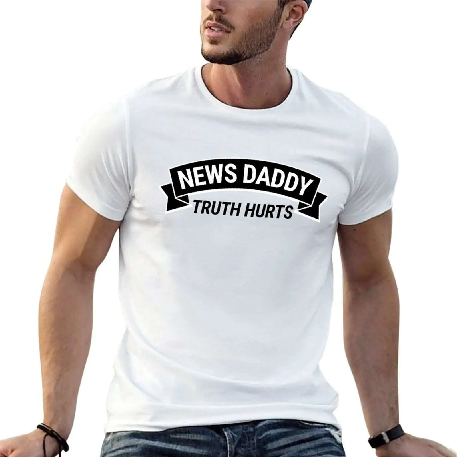 T-shirt News Daddy : Truth hurts, t-shirts pour homme, t-shirt en coton pour homme, t-shirt graphique pour homme, t-shirt de créateur