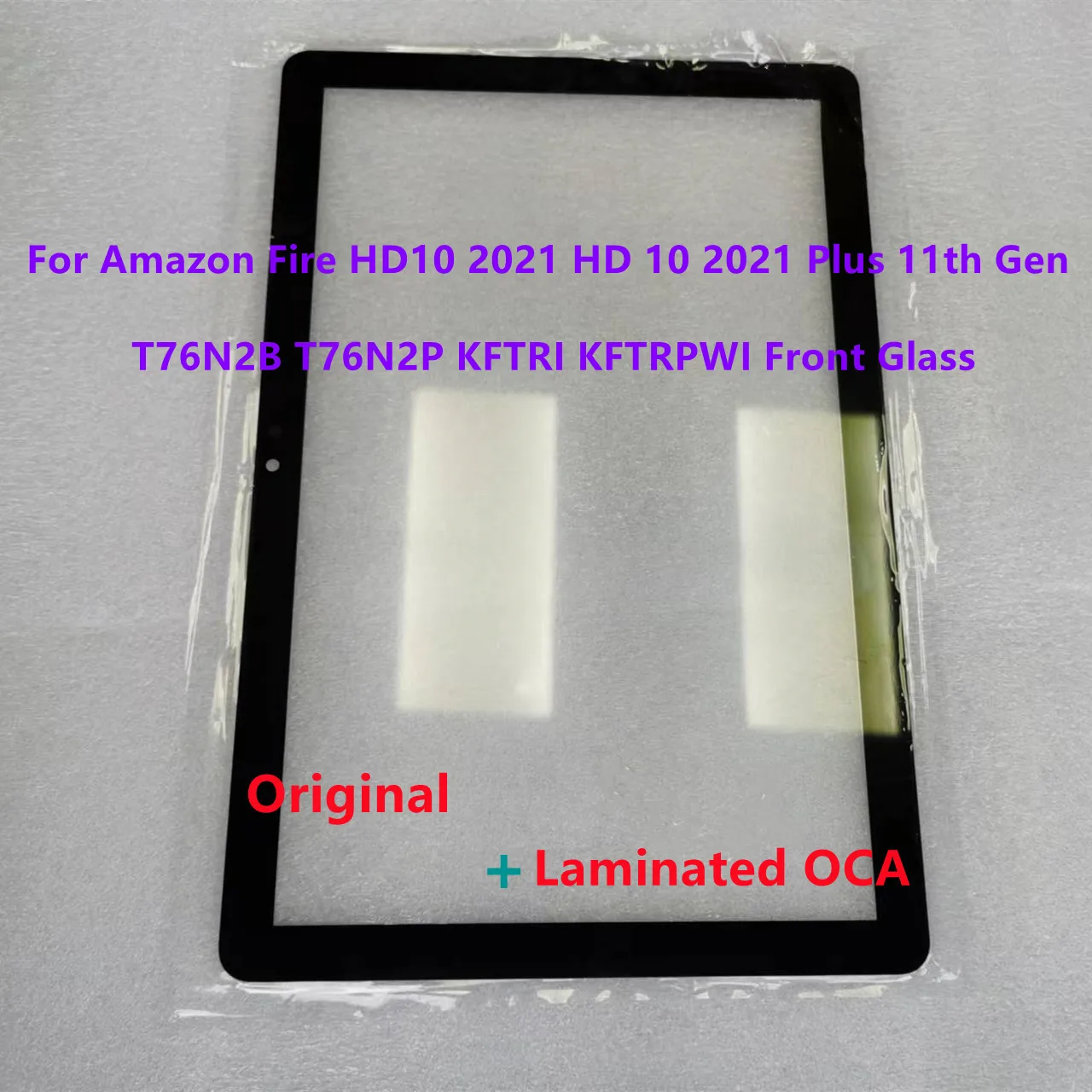 New For Amazon Fire HD10 2021 HD 10 2021 Plus 11th Gen T76N2B T76N2P KFTRI KFTRPWI Front Glass Touch Screen Panel With OCA Glue