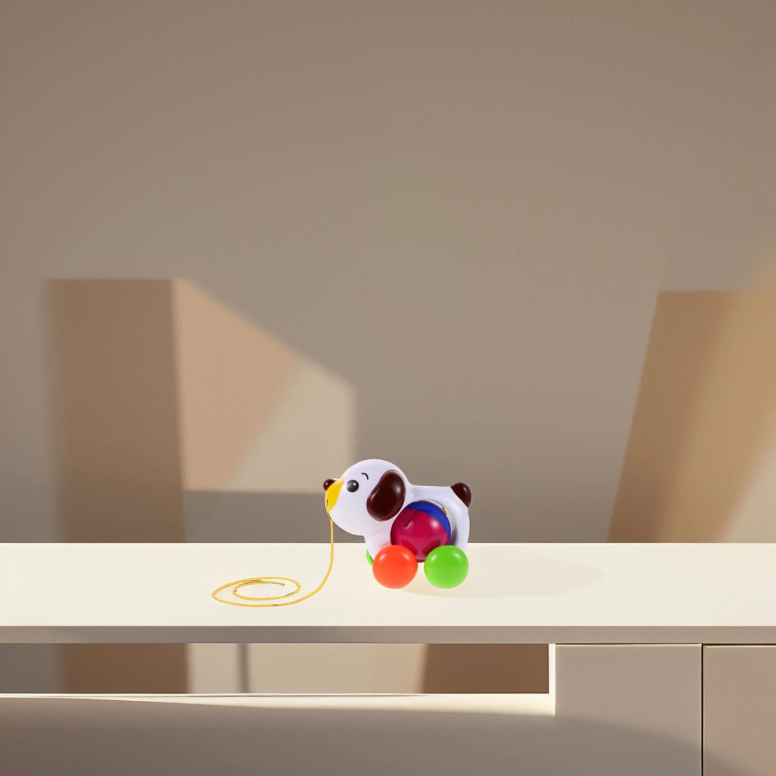 Pull Along Interactive Toy Push Or Pull Dog Walking Toy With String Pull String Dog Toy For Toddlers Kids Learning Walking