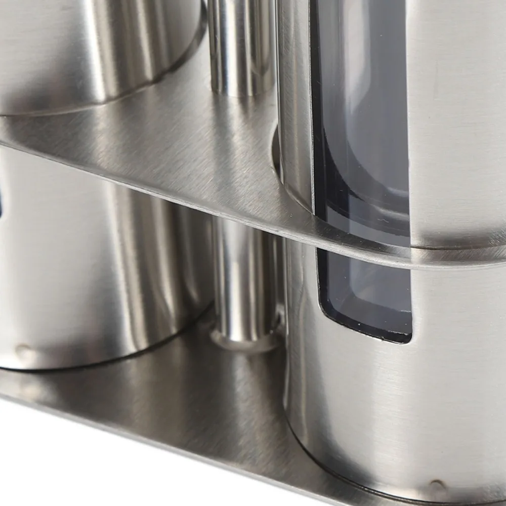 2pcs/3pcs/4pcs 80ml Oil Dispenser Bottle 304 Stainless Steel Base Stand Salt Shaker Set Vinegar Cruet Set Home Kitchen