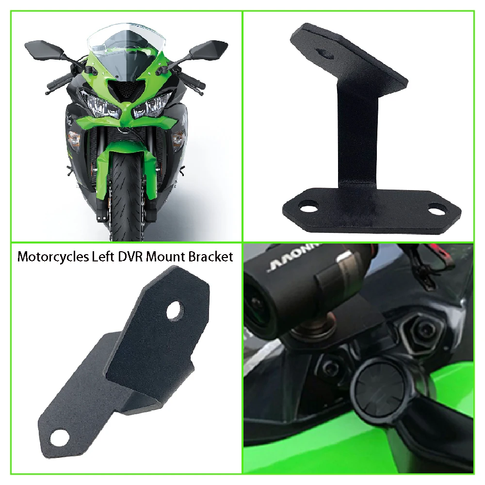 Fit for Kawasaki ZX6R ZX4R ZX25R Ninja 636 ZX-6R 2013-2026 Motorcycle Dash Cam DVR Data Recorder Holder Action Camera Bracket