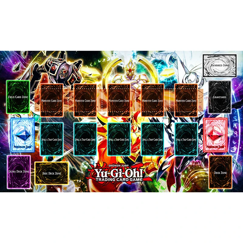 

YU-GI-OH Playmat With zone Custom Print Playmat, Board Games Cards Playing Card Games Table Pad Tarot MAT For DTCG YGO MGT TCG