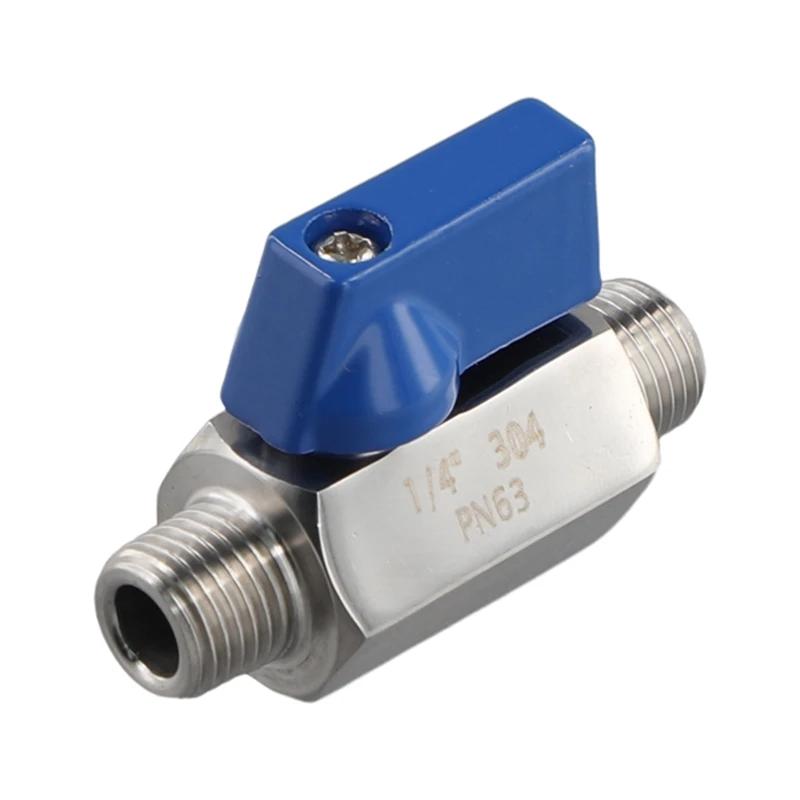 Stainless Steel Ball Valve - 1/4 Inch NPT Thread Male Small Mini Ball Valve (1/4Inch Male&Male)