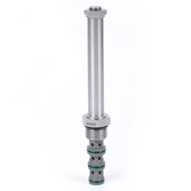 Excavator four-way three-position slide valve type SV10-47C hydraulic cartridge solenoid valve directional valve