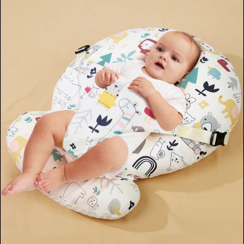 Newborn Breastfeeding Pillow Multifunctional Universal Cotton Pattern Infant Waist Fixed Feeding Cushion Baby Feeding Pillow