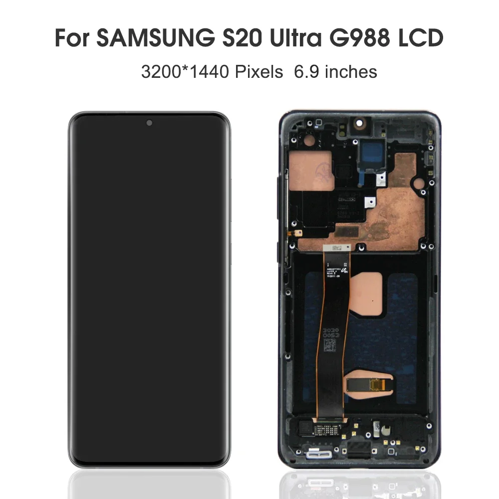 

6.9''S20 Ultra For Samsung For Ori S20U G988 G988B/DS LCD Display Touch Screen Digitizer Assembly Replacement