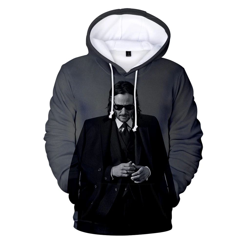 Keanu Reeves-Sweat à capuche à manches longues pour hommes et femmes, sweat-shirt américain Star, style décontracté, vêtements 3D, livraison gratuite