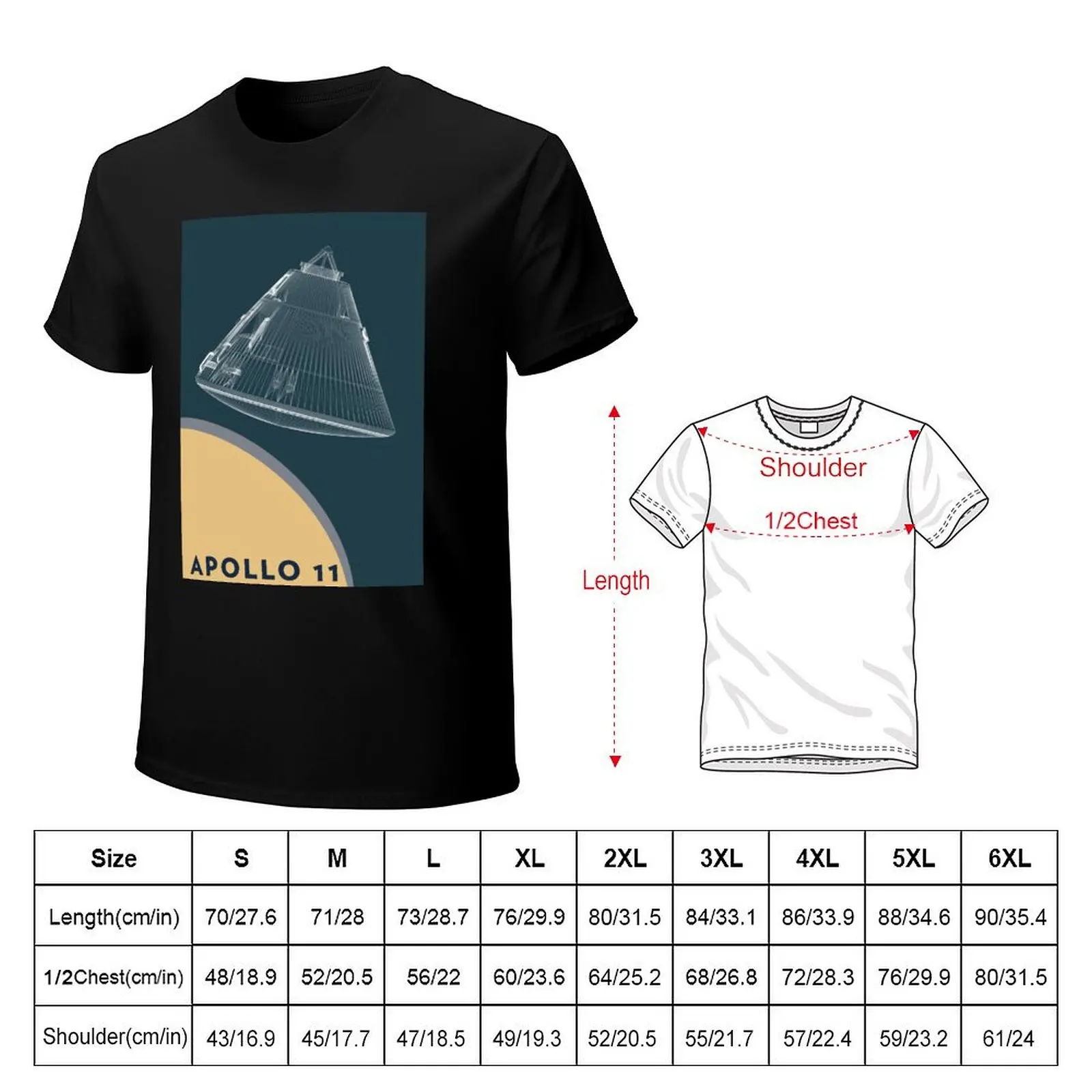 Apollo 11 landing module T-Shirt t shirts for man slim fit T-Shirt