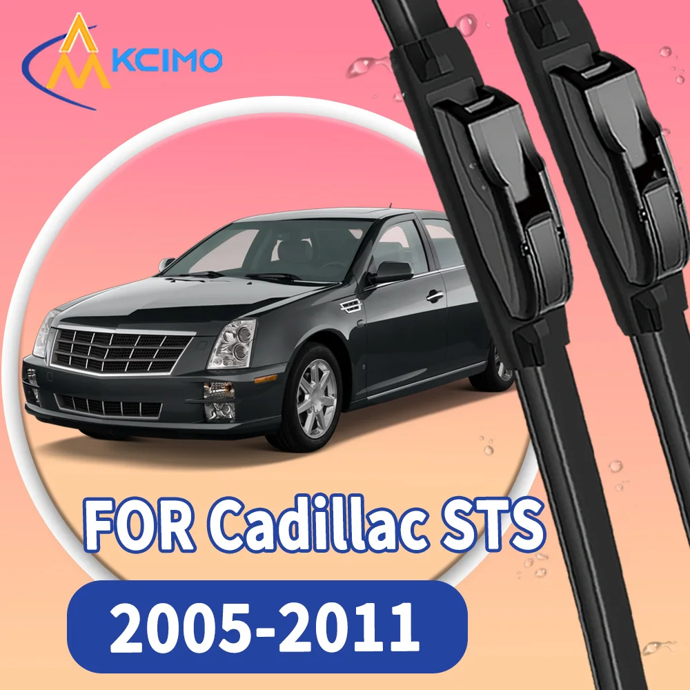 

For Cadillac STS 2005–2011 2Pcs Front Windscreen Wiper Blades High Quality Durable Perfect Fit Clear Vision Auto Wipers
