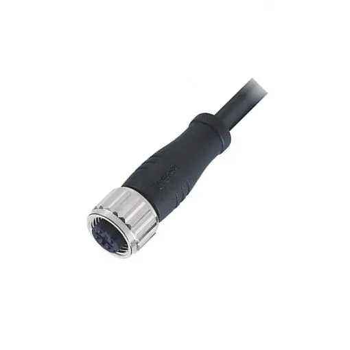 M12 4pin Female Connector a Code Straight Circular Molded 0.5m PVC Cable,free End