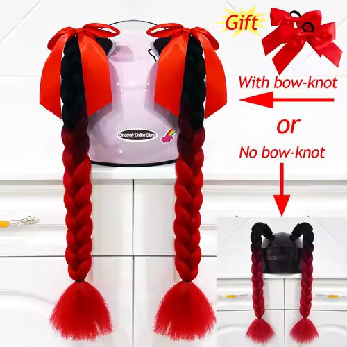 2pcs/pair New Motorcycle Helmet Braids Woman Braids Wig For Motorbike Helmets 164 colors Twist Dual Pigtail Ponytail With Sucker - Image 24