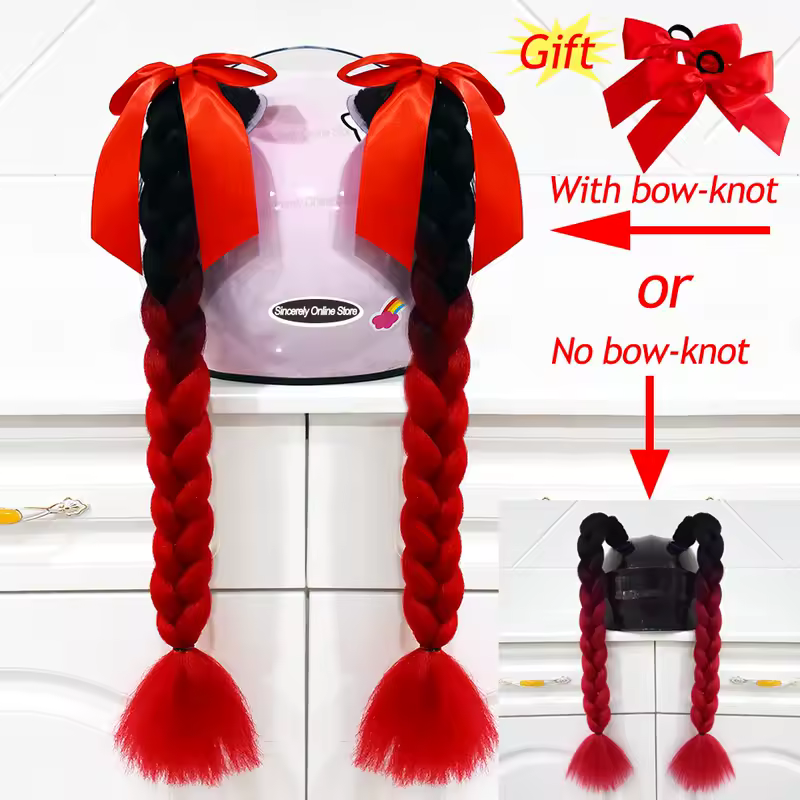2pcs/pair New Motorcycle Helmet Braids Woman Braids Wig For Motorbike Helmets 164 colors Twist Dual Pigtail Ponytail With Sucker - Image 24