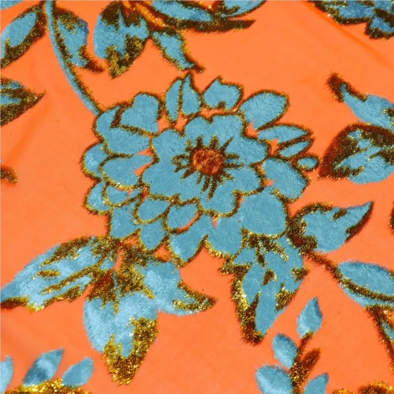 

High-end custom-made dress and cheongsam made of woven velvet brocade jacquard viscose fabric