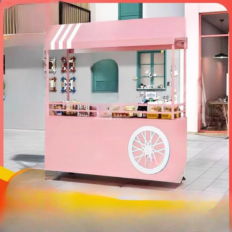 

Stall trolley, outdoor commercial Internet celebrity sausage sushi mobile, night market stall, snack snacks, milk tea trolley