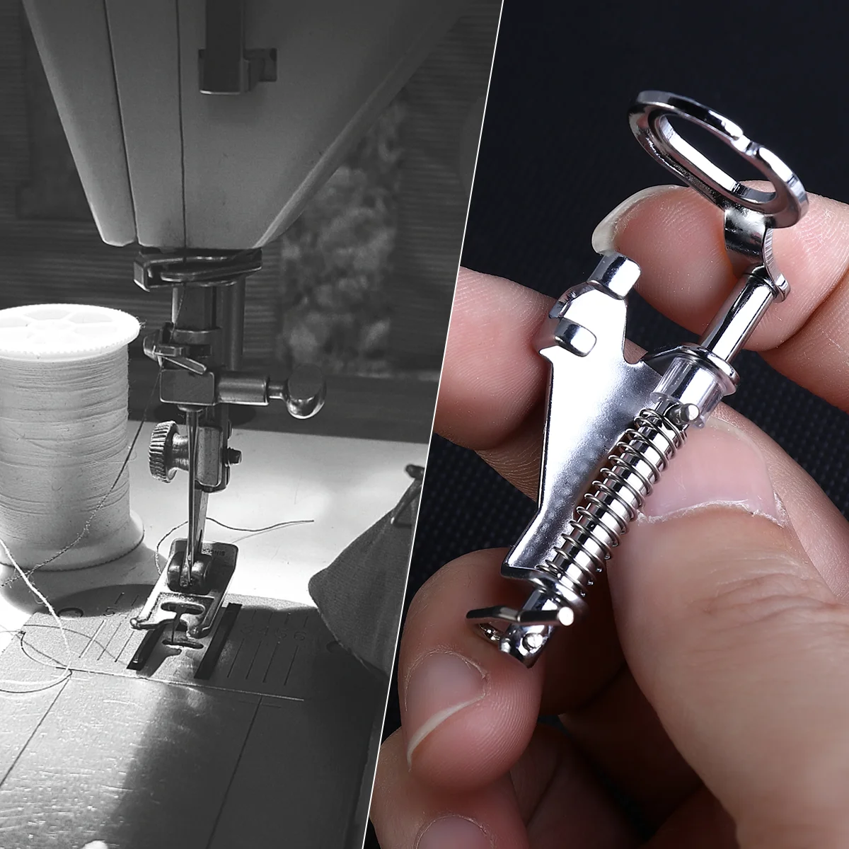 Domestic Sewing Machine Presser Foot Free Motion Quilting Embroidered Euro-Pro Spring-loaded