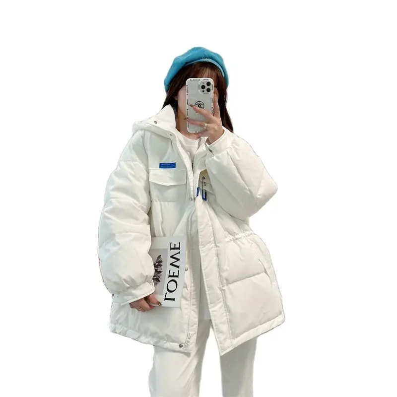 Mode Winter White Duck Down Jassen Voor Vrouwen Kleding 2023 Hooded Lange Trekkoord Winterjassen Studenten Bovenkleding Bd565