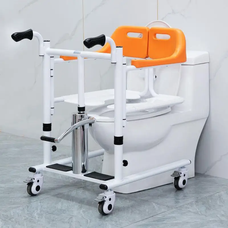 Chaise mobile multifonctionnelle de réadaptation pour personnes âgées paralysées, avec levage hydraulique, pour soins, position assise et bain