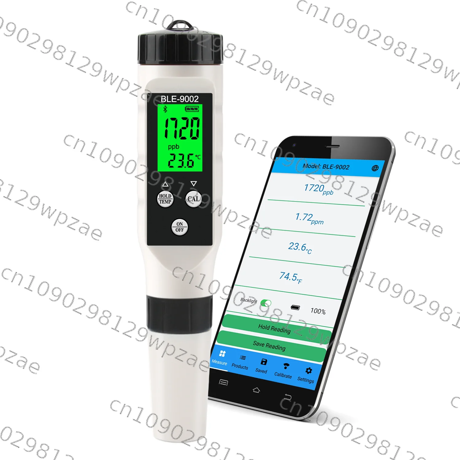 Smart Bluetooth  0~2990ppb 2 in 1 H2/TEMP Digital Hydrogen Ion Concentration Tester BLE-9002 Tester Powered by Mobile App
