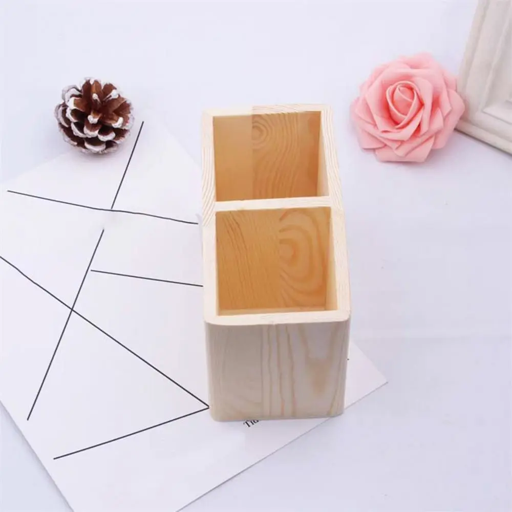 Pen Bracket Container Make up Brush Holder Pen Holders Desktop Storage Box Pen Holder Stationery Organizer 1/2 Grid Organizer