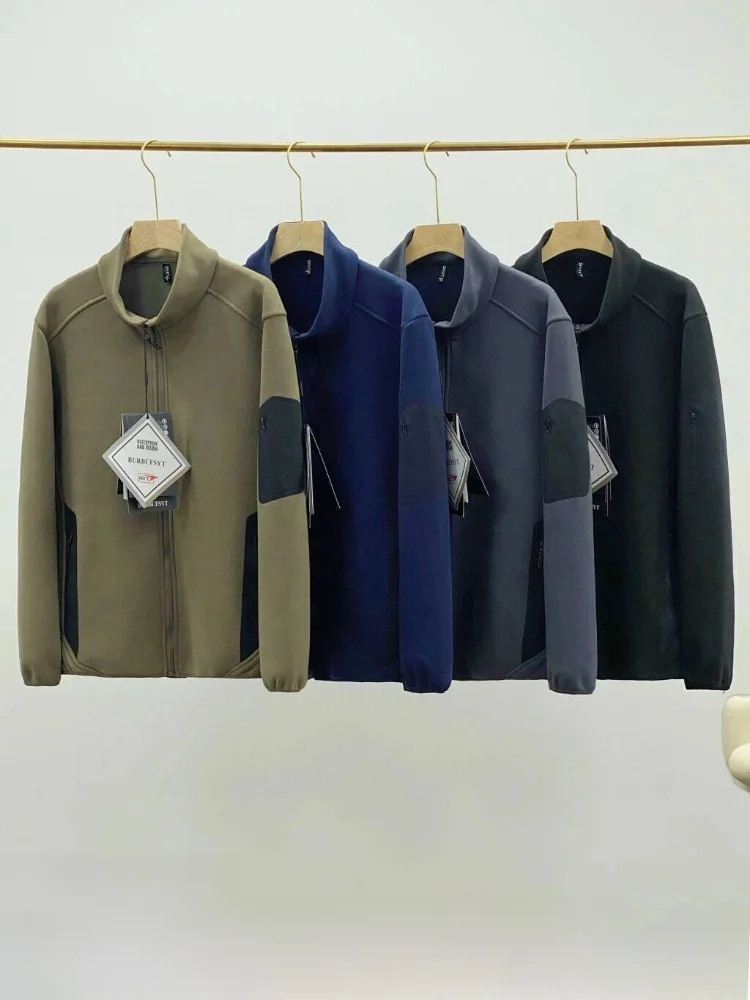 

Высококачественный мужской тюнер с лентой для улицы, теплый воротник-стойка, застежка-молния, тюнер из полиэфирного волокна