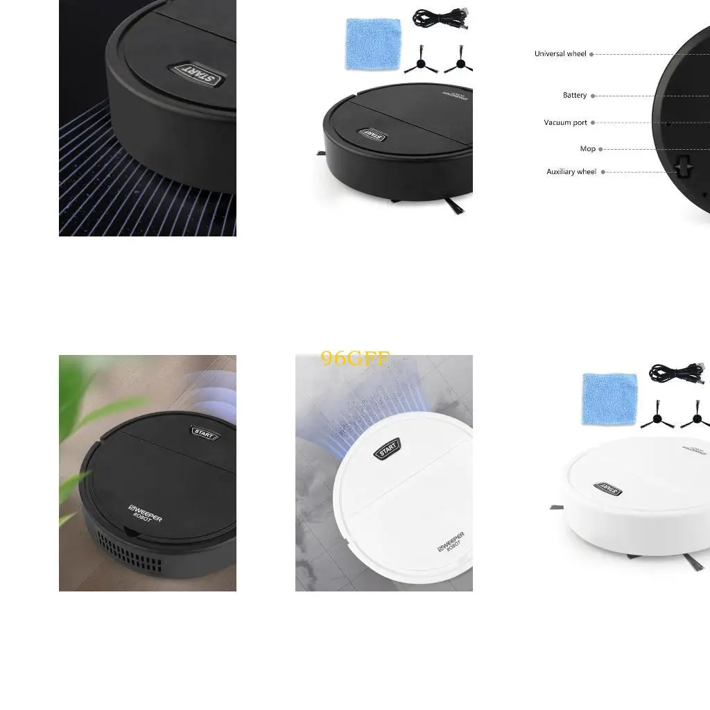 

96GF 1500mAh Robot Vacuum Cleaner with Maximum Suction Power, Silent and Anti-collision, Rechargeable Vacuum Cleaner
