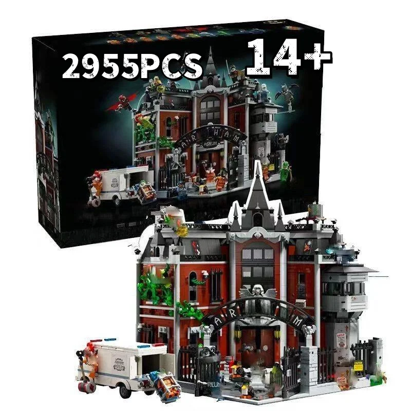 

2026NEW 2955PCS 76300 Arkham Asylum building model, suitable as a birthday gift, collection item or decorative piece for adults.