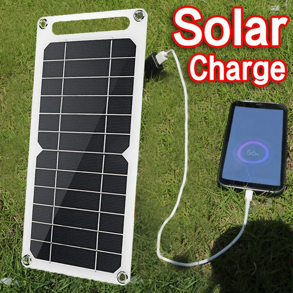 Semi-Flexible Solar Panel 10W Solar Charger Compact Solar Panel Efficient Solar Energy Conversion Clean Energy For Cabins
