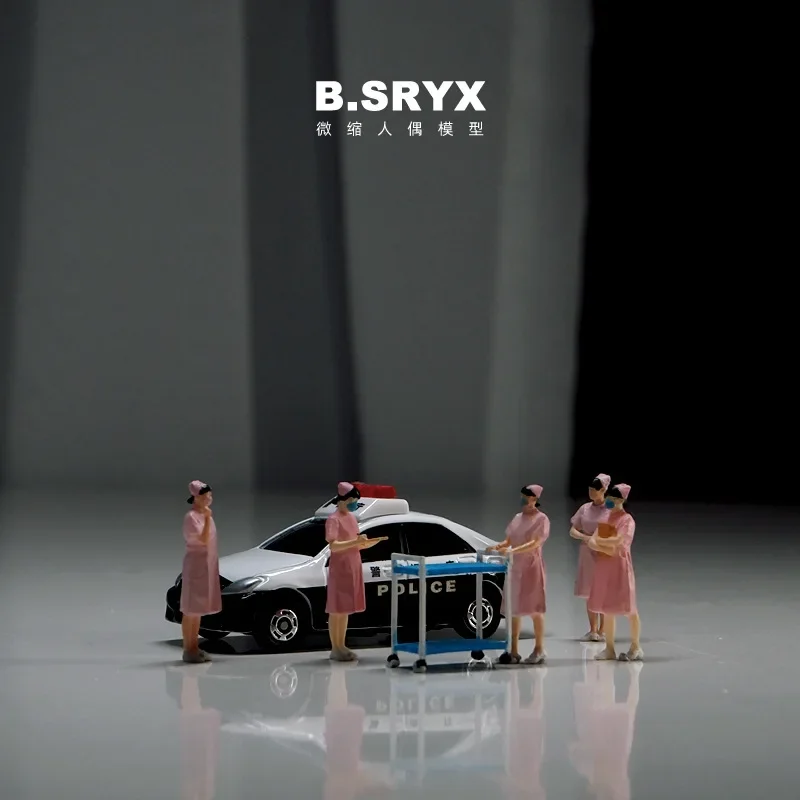 1:64 Anime Mini Pop Arts Verpleegkundige Figuur Model miniatuur Fotografie rekwisieten Scène Model DIY Zandtafel landschapsarchitectuur ornament Gift