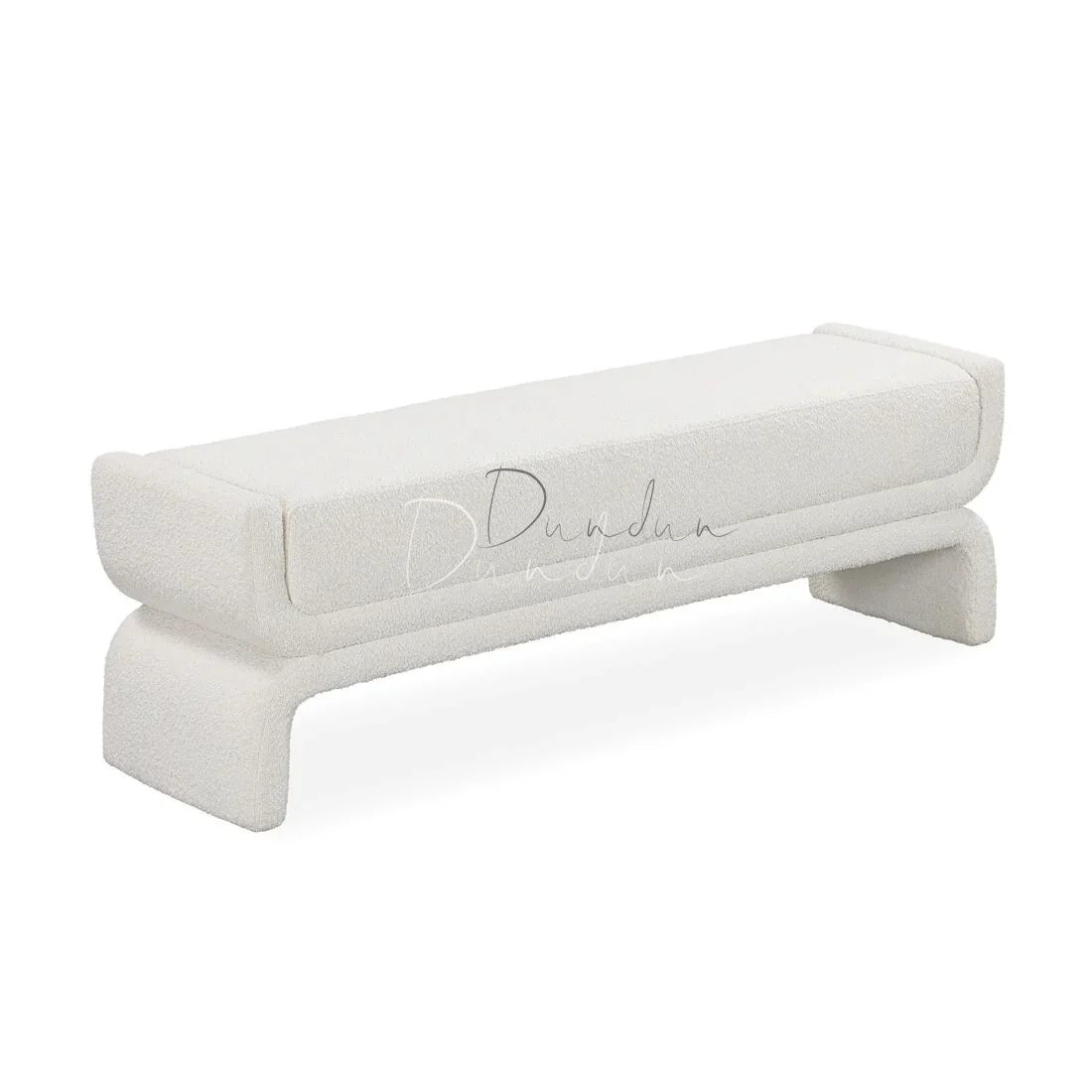 

New Nordic Light Luxury Fabric Bedroom Bed End Stool Simple Irregular Shape Living Room Long Bench