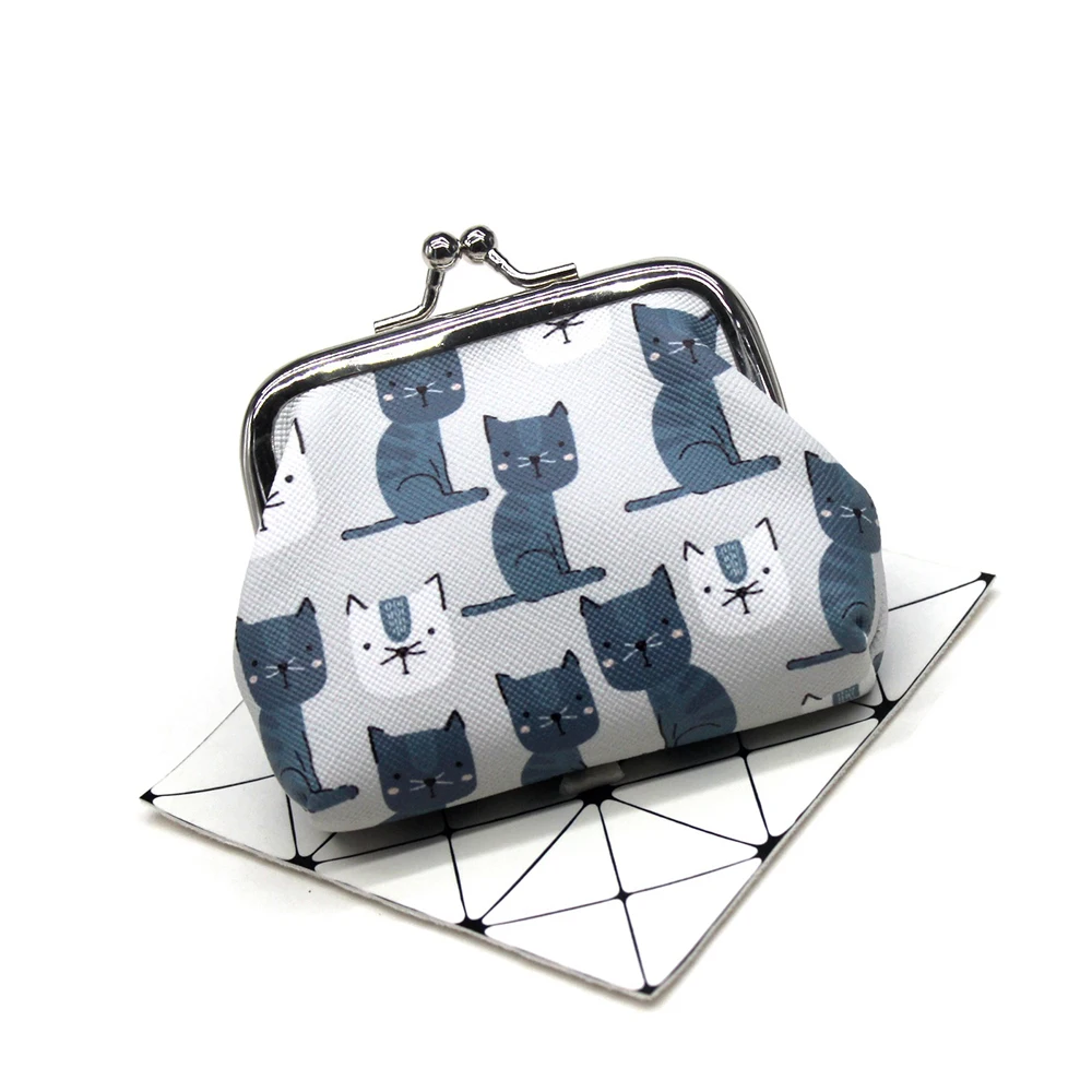 Kids Hasp Change Purse Cartoon Cat Clutch Money Bags Coin Purses Keys Bags Mini Wallets Zero Wallet
