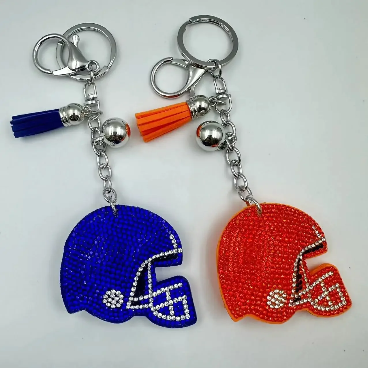 Creative Baseball Cap Full Metal Rhinestone Key Chain Handbag Pendant Keyring Crystal Car Pendant Jewelry Key Accessories