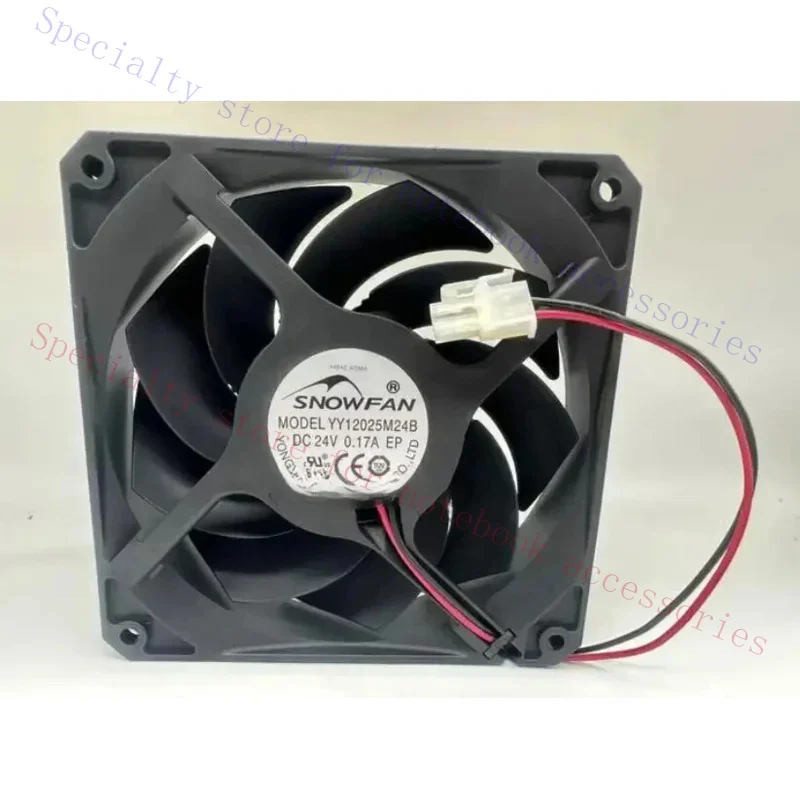 AAA+ SNOWFAN YY12025M24B DC 24V 0.17A 120X120X25Mm 2-Wire Server Cooling Fan