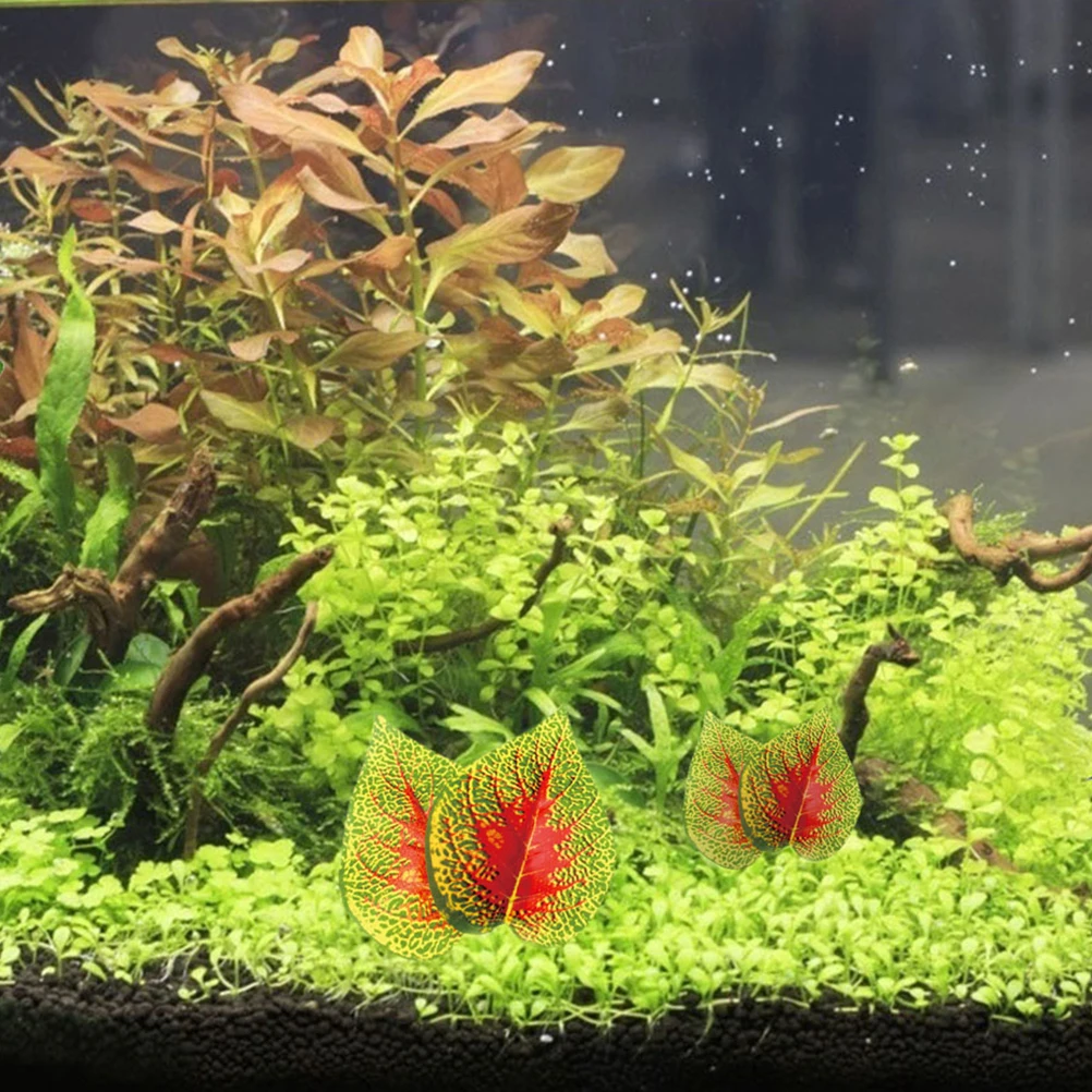 

4pcs Reptile Plant Decorterrarium Plantsaquarium Fish Tank Decoration Lifelike Ornament Fake Plants Reptile Tank Decorative