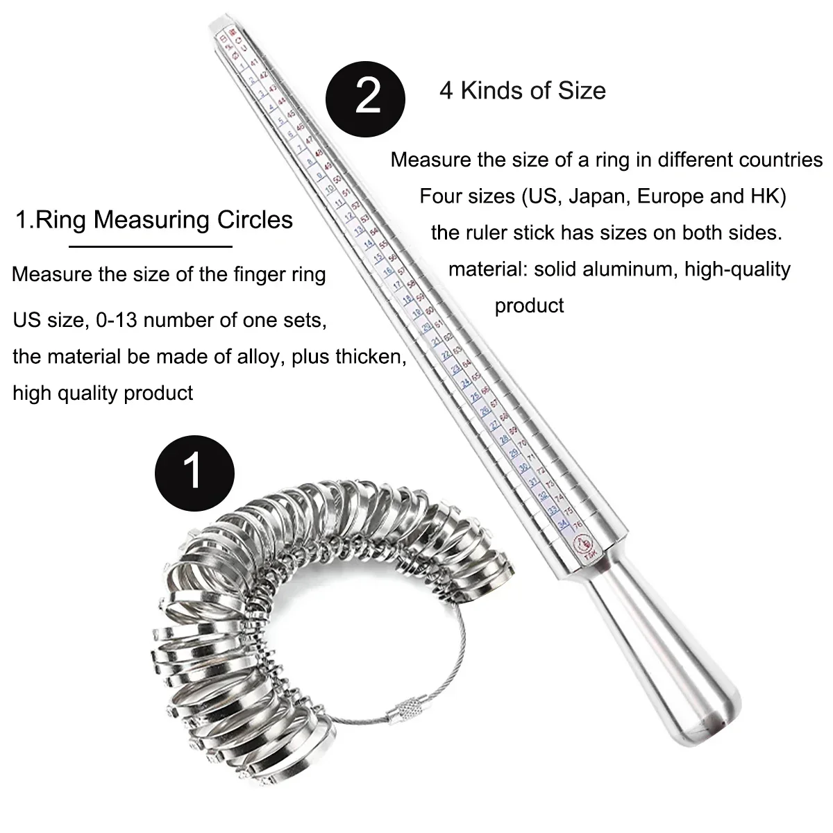 Professionele Sieraden Gereedschap Ring Doorn Stick Vinger Meter Ring Sizer Meten Us/Hk/Euro Diy Sieraden Maat Gereedschapssets Uitrustingen