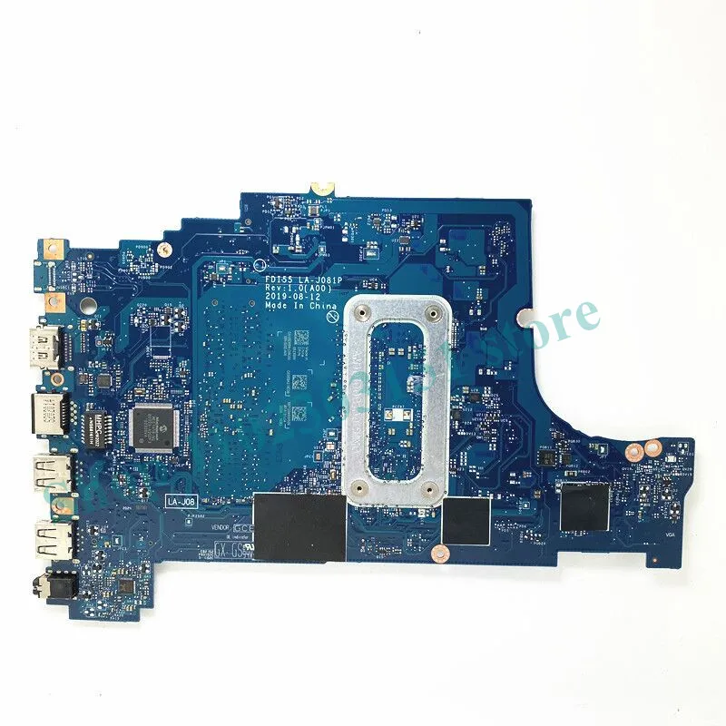 Imagem -02 - Srg0s I31005g1 Cpu Mainboard Fdi55-la-j081p para Dell 3493 3593 Computador Portátil Placa-mãe 100 Completamente Testado ok Cn052x6w 052x6w 52x6w w