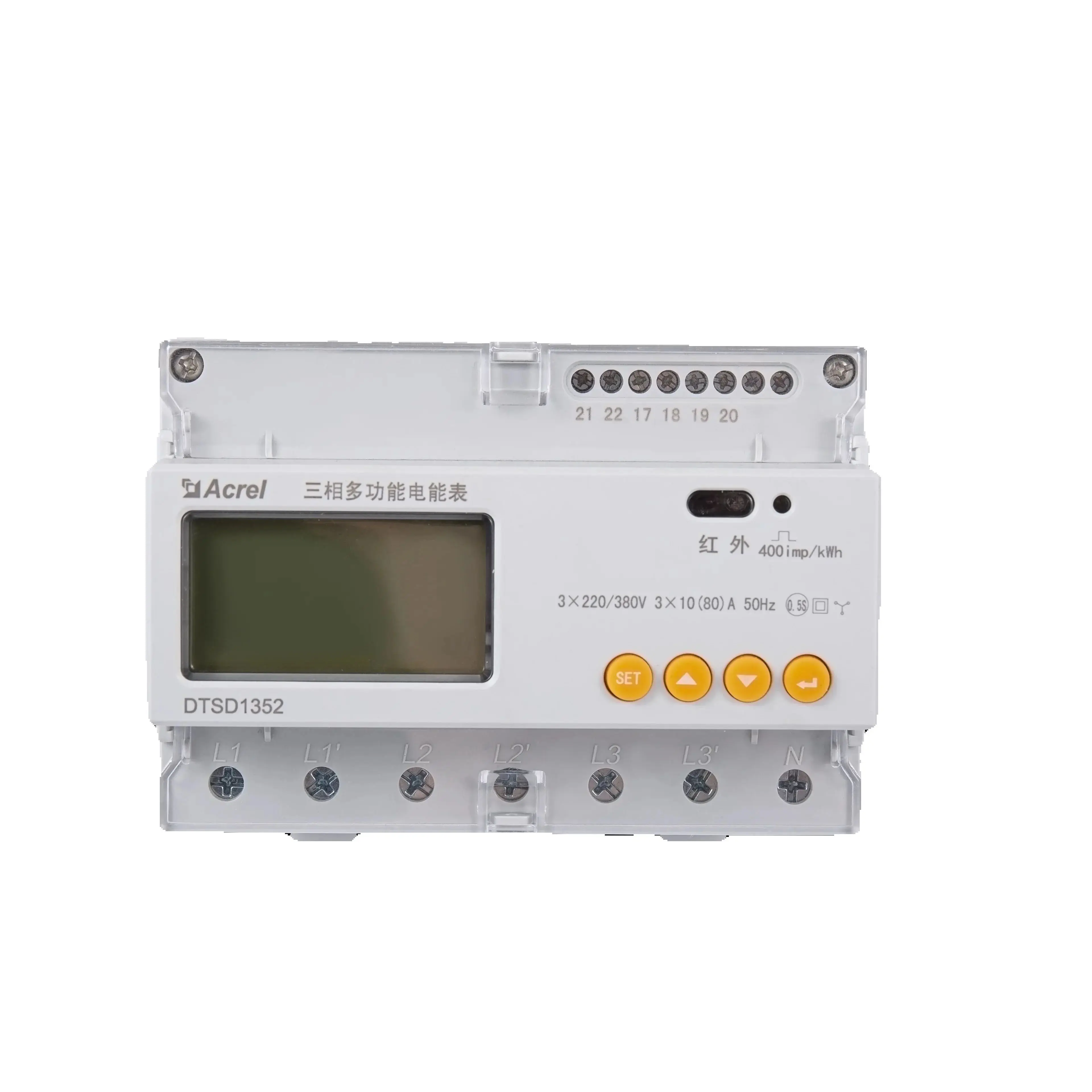 

Acrel DTSD1352 AC Three Phase Energy Meter with 3PCS 150/5A CTs for Inverter