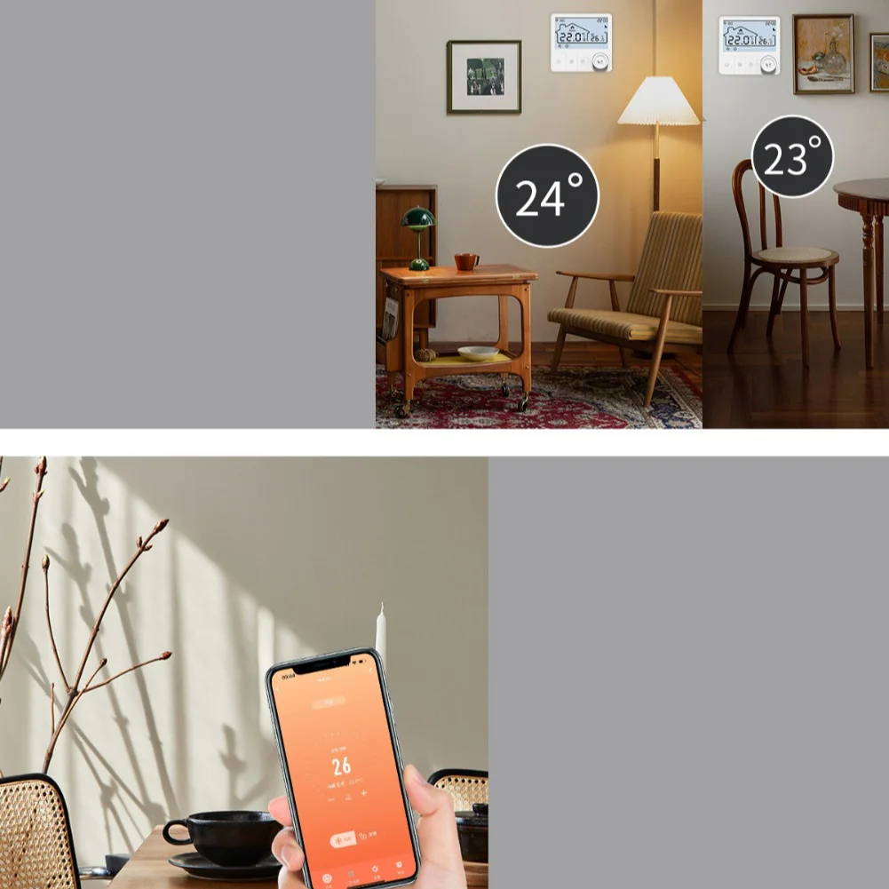 Smart WiFi Thermostat for Gas Boilers with Remote Control Six Temperature Settings per Day and Voice Assistant Support