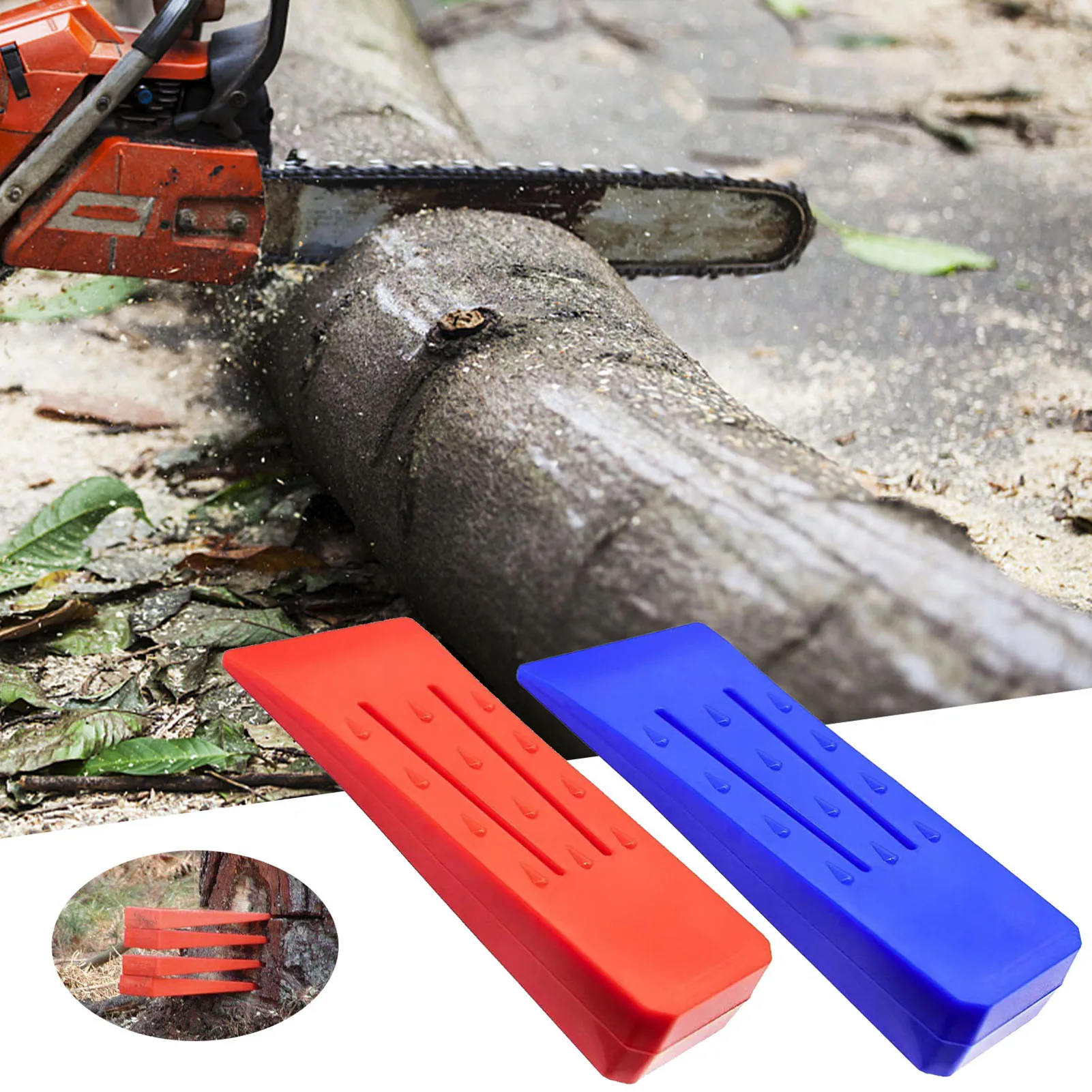 

6PCS Felling Wedges Chain Saw Logging Supplies Spiked Tree Wedges For Tree Cutting Falling Bucking Felled Spiked Tree Wedges