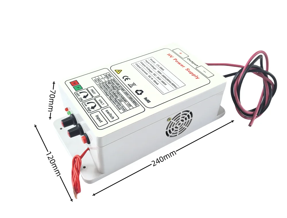 High Voltage Power Supply Spraying, Plasma, Ionization 3KV - 30KV CX-300A, Electrostatic Ionization